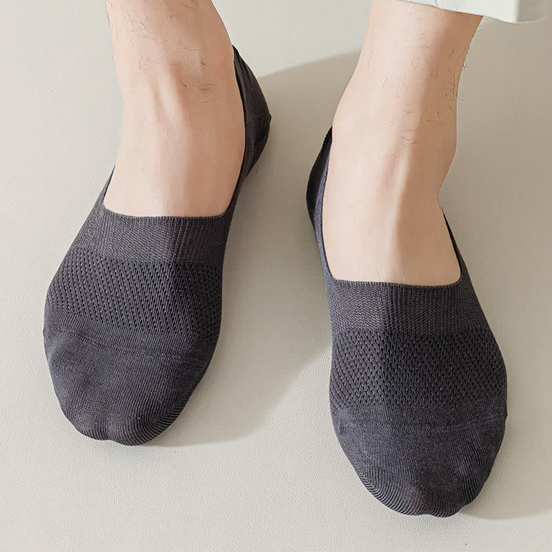 Chaussettes invisibles respirantes en maille grande taille (5 paires)