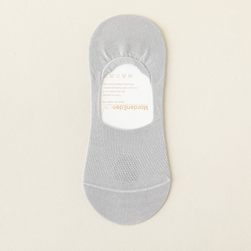 Chaussettes invisibles respirantes en maille grande taille (5 paires)
