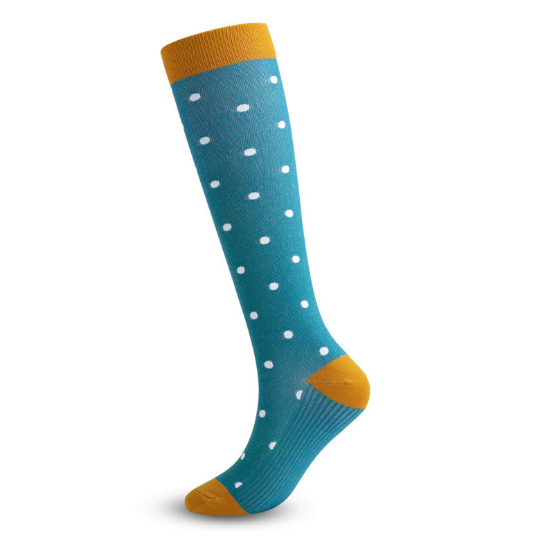 Chaussettes de compression colorées à losanges (5 paires)