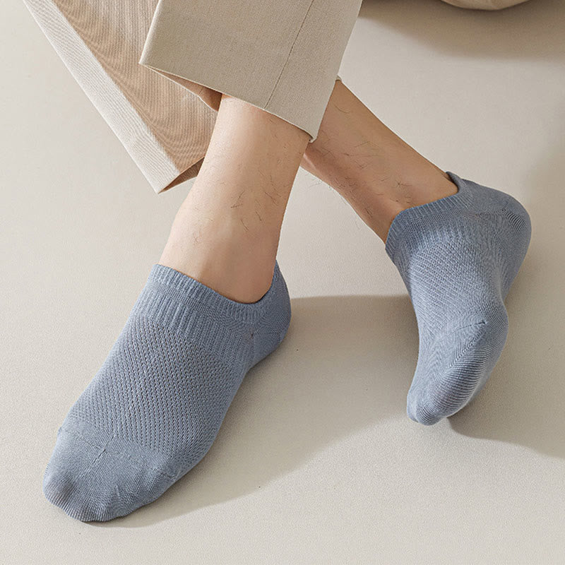 Chaussettes invisibles en coton et maille grande taille (5 paires)