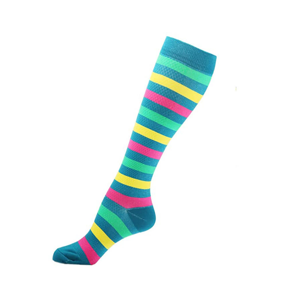 Chaussettes de compression décontractées à rayures (6 paires)