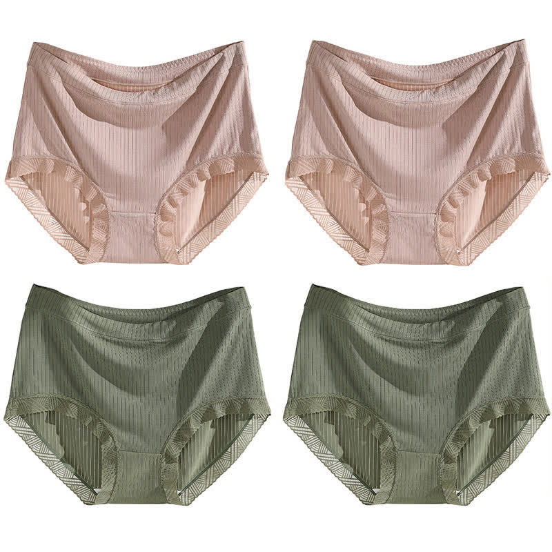 Culotte taille haute sans coutures grande taille (4 paires)