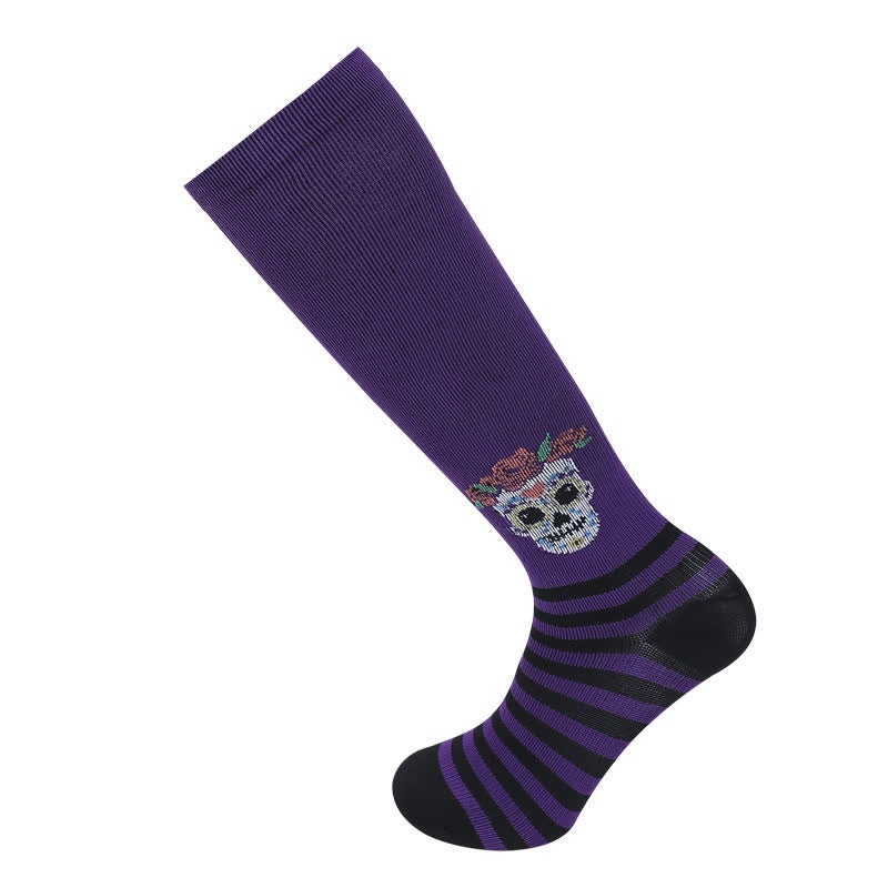 Chaussettes de compression confortables en coton pour Halloween (3 paires) - image 4