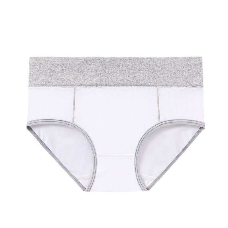 Culotte antibactérienne taille haute en coton grande taille (5 paires)
