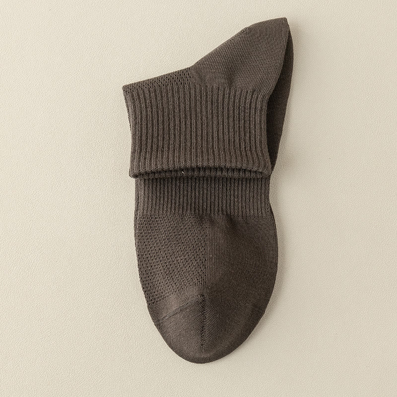Chaussettes mi-mollet en maille sans couture grande taille (5 paires)