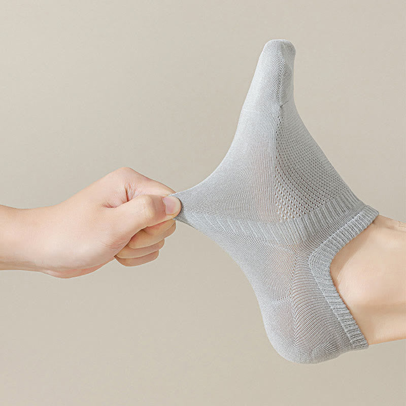 Chaussettes invisibles en coton et maille grande taille (5 paires)