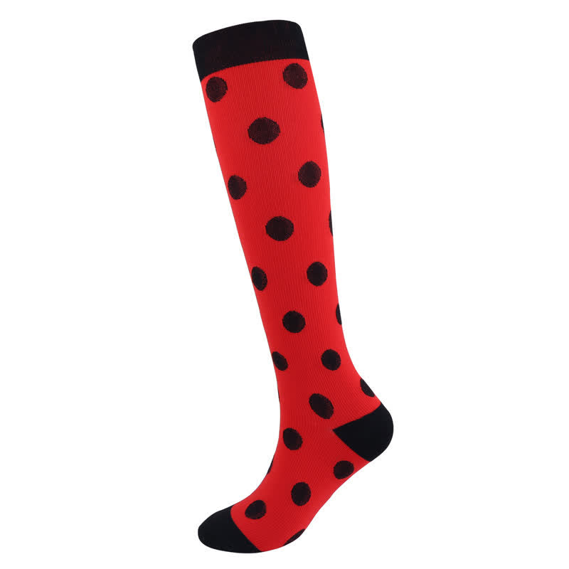 Chaussettes de compression à pois abstraits (3 paires)