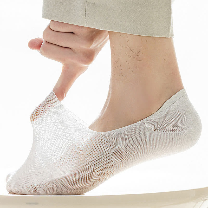 Chaussettes invisibles respirantes en maille grande taille (5 paires)