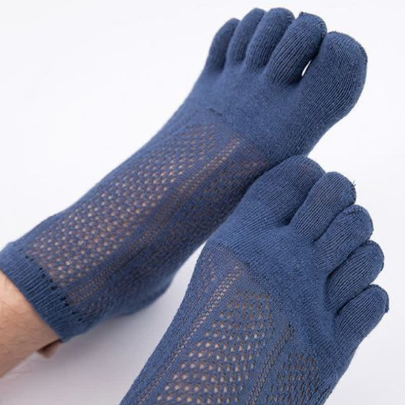 Chaussettes d'alignement en coton à cinq orteils grande taille (4 paires)