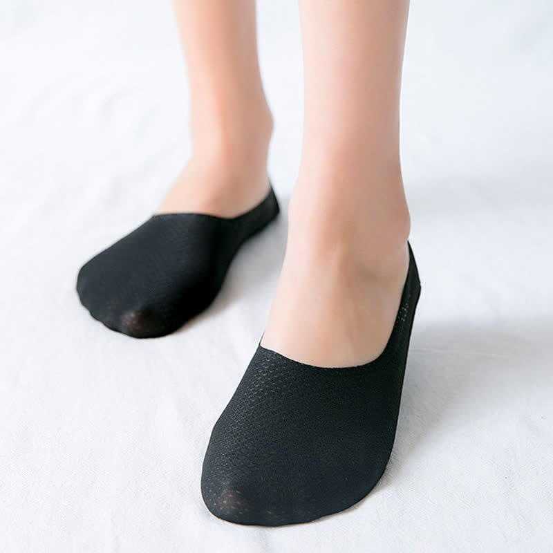 Chaussettes antidérapantes invisibles grande taille (5 paires)