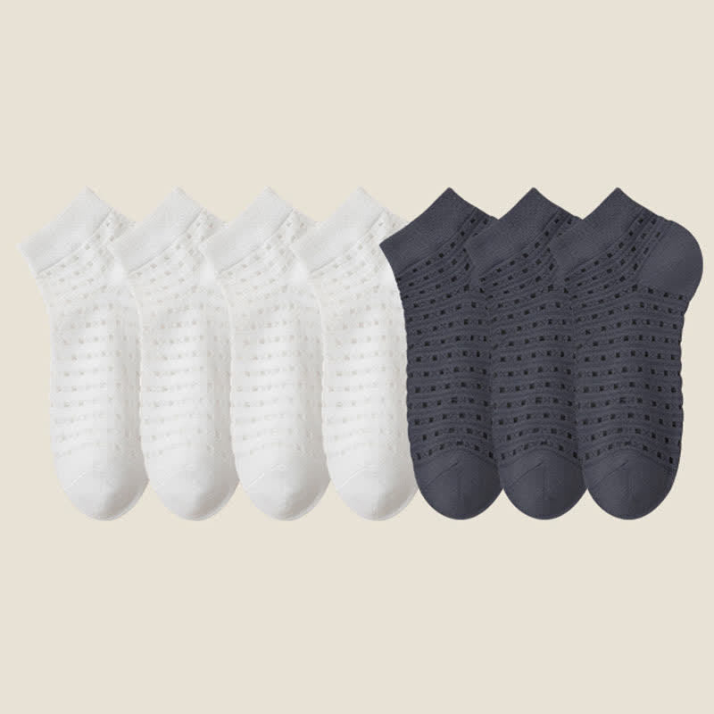 Chaussettes hautes en maille creuse (7 paires)