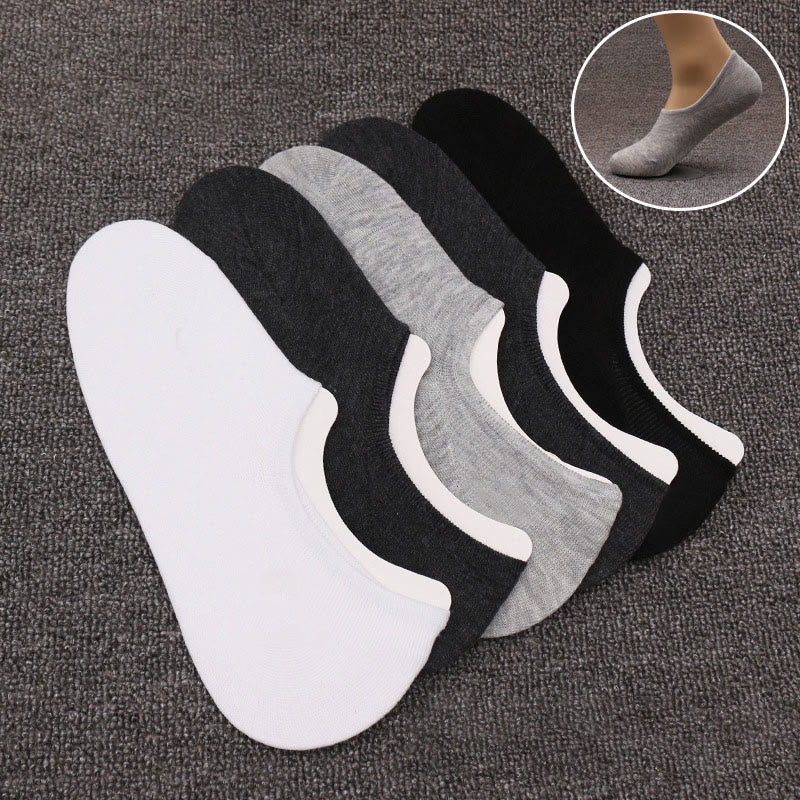 Chaussettes invisibles confortables en coton grande taille (6 paires)