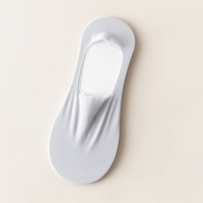 Chaussettes invisibles en soie glacée grande taille (5 paires)
