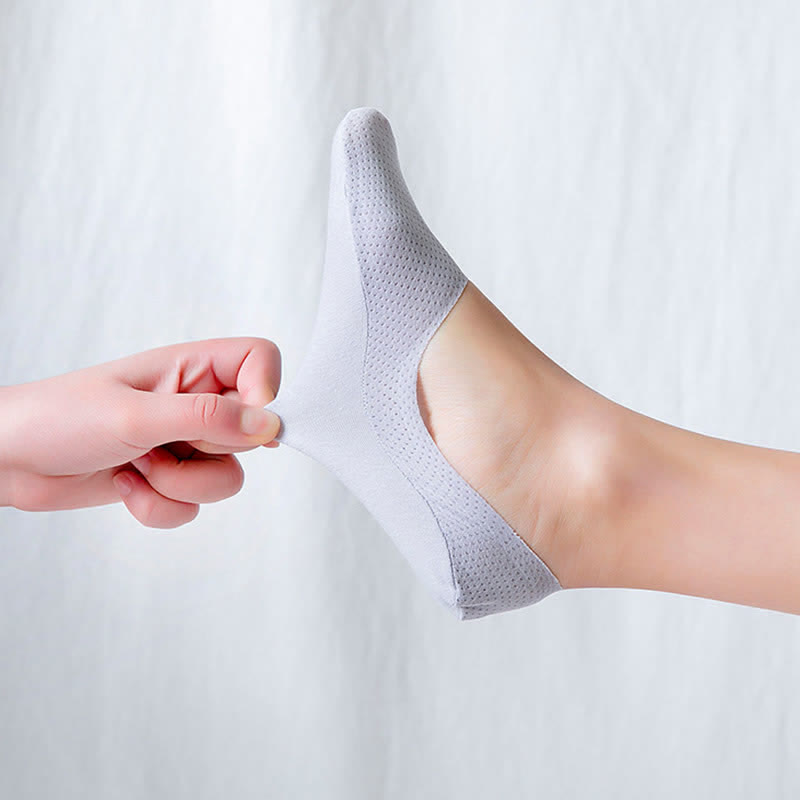 Chaussettes antidérapantes invisibles grande taille (5 paires)