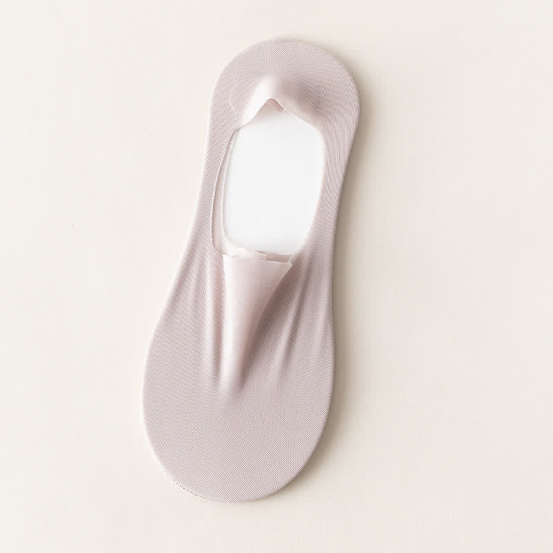 Chaussettes invisibles en soie glacée grande taille (5 paires)
