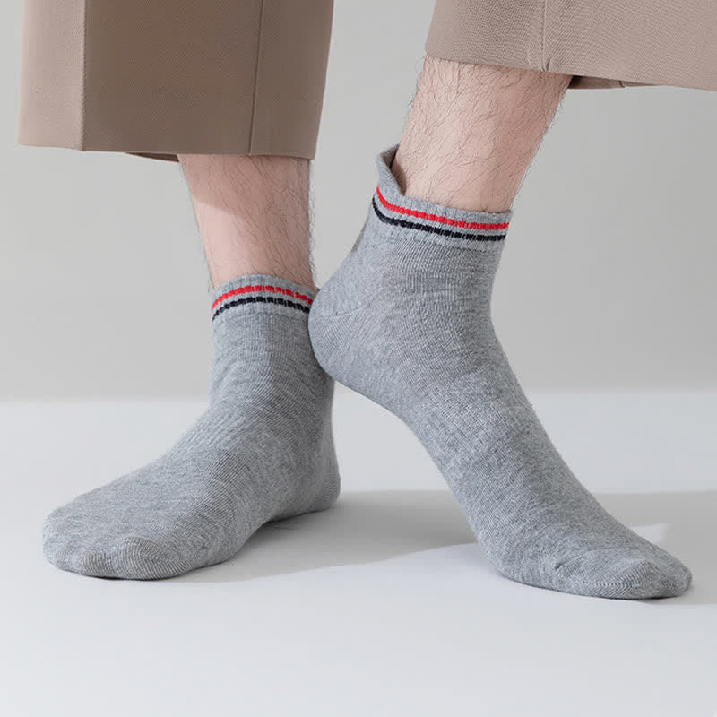 Chaussettes de sport anti-transpiration à rayures grande taille (5 paires)