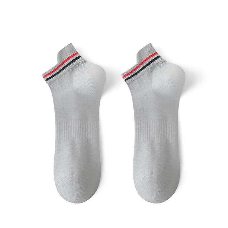 Chaussettes de sport anti-transpiration à rayures grande taille (5 paires)