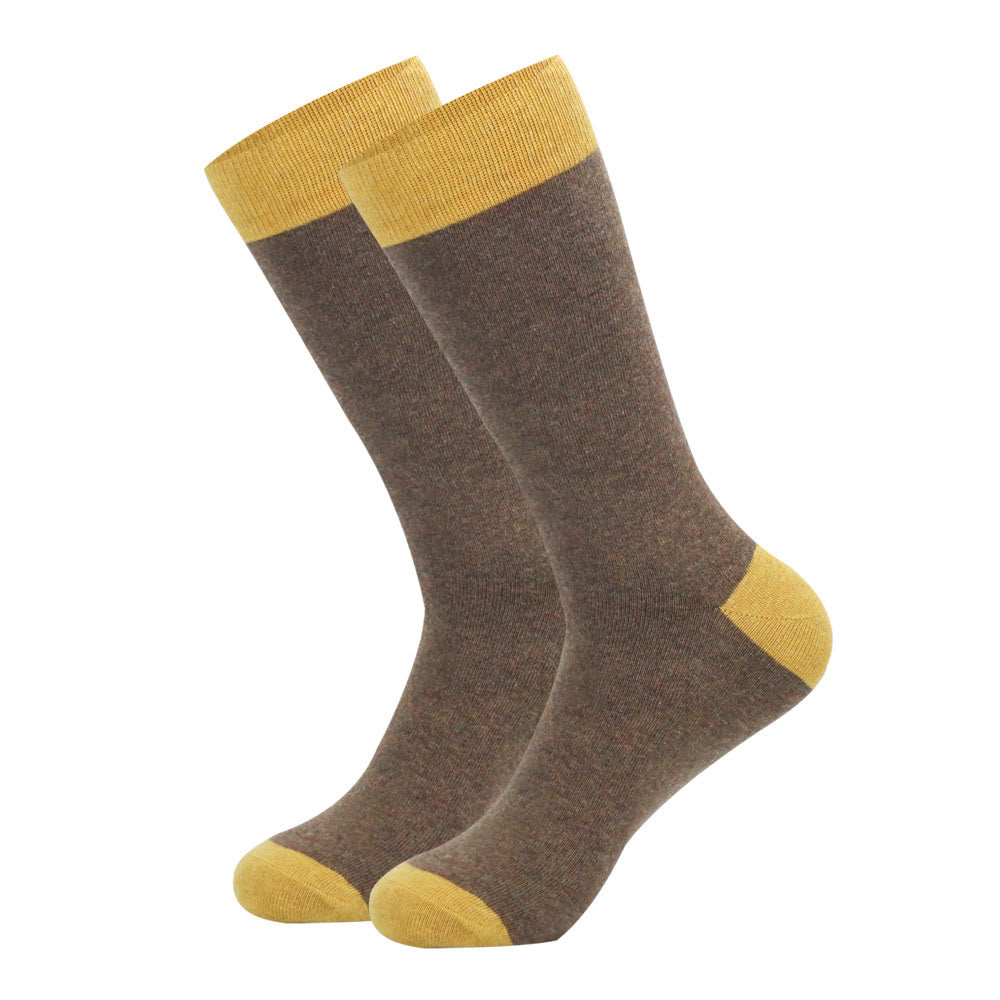 Chaussettes mi-mollet bicolores grande taille (6 paires)