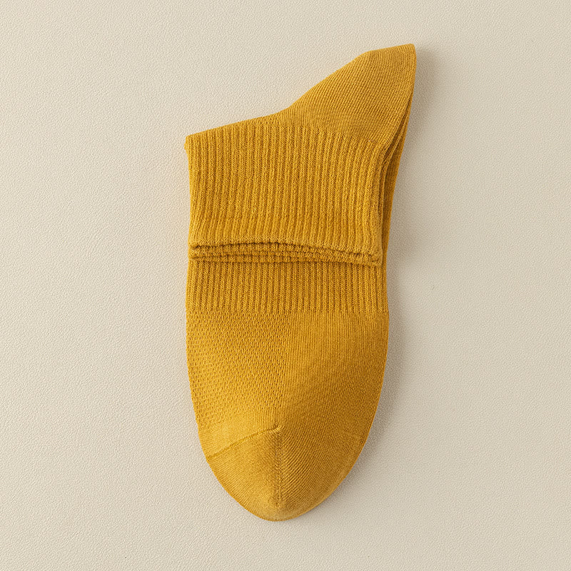Chaussettes mi-mollet en maille sans couture grande taille (5 paires)