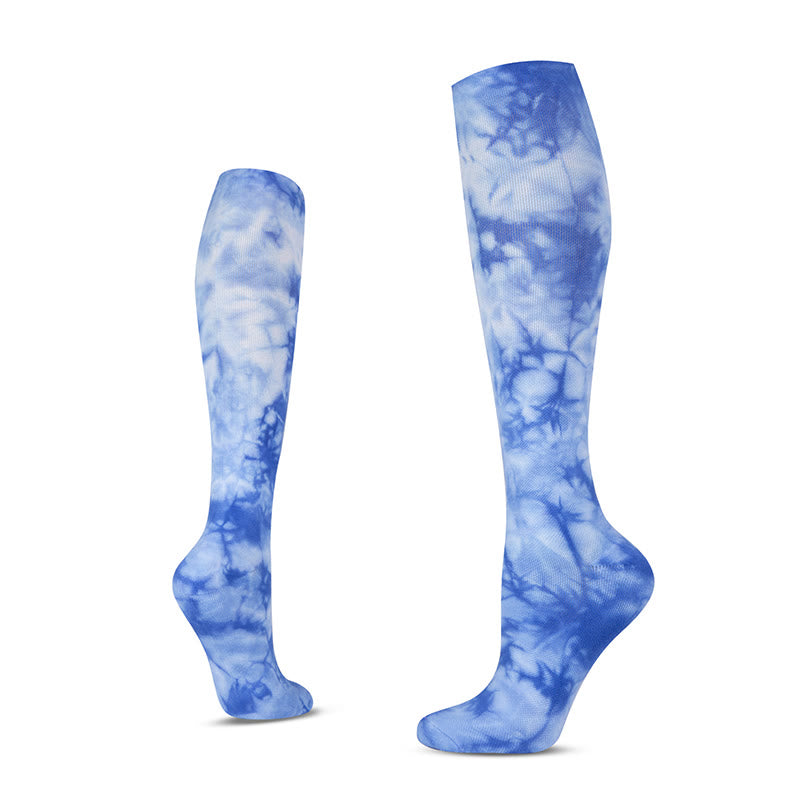 Chaussettes de sport à compression hautes Tie Dye