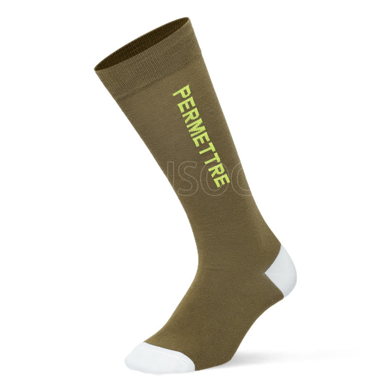 Chaussettes de compression en coton de couleurs mélangées, grande taille (3 paires)