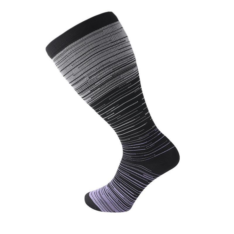 Chaussettes de compression à filaments violets grande taille (2XL-7XL) (3 paires)