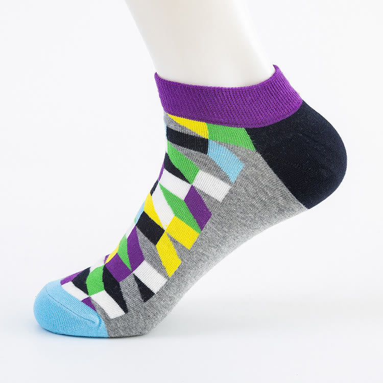 Chaussettes à motifs losanges (5 paires) - image 5
