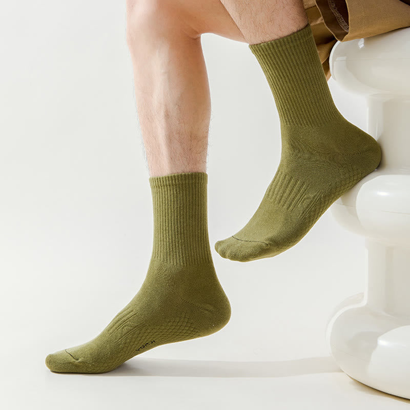 Chaussettes épaisses de couleur unie grande taille (5 paires)