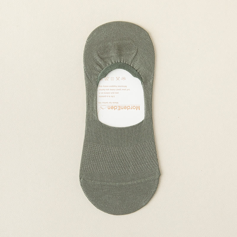 Chaussettes invisibles respirantes en maille grande taille (5 paires)