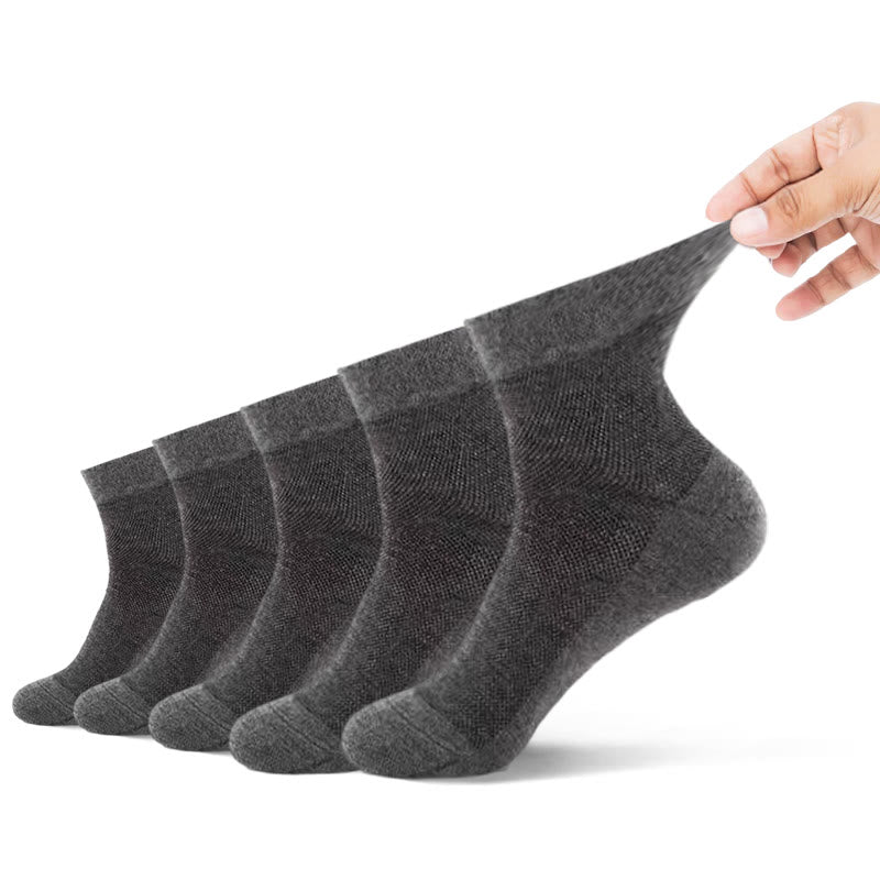Chaussettes super élastiques quart de cercle (5 paires) - 45-50 - Gris foncé - image 12