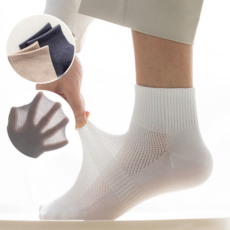 Chaussettes mi-mollet en maille sans couture grande taille (5 paires)