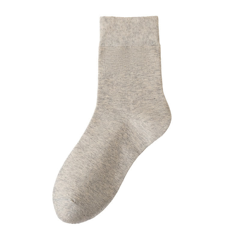 Chaussettes courtes respirantes de couleur unie grande taille (5 paires)