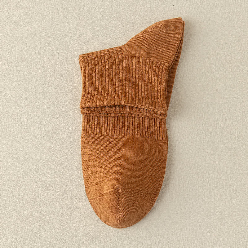Chaussettes mi-mollet en maille sans couture grande taille (5 paires)