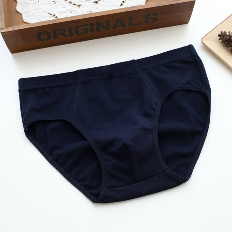 Lot de 2 slips taille haute en coton extensible uni