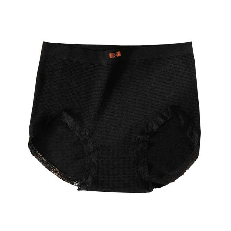 Culotte taille haute respirante en dentelle grande taille (5 paires)