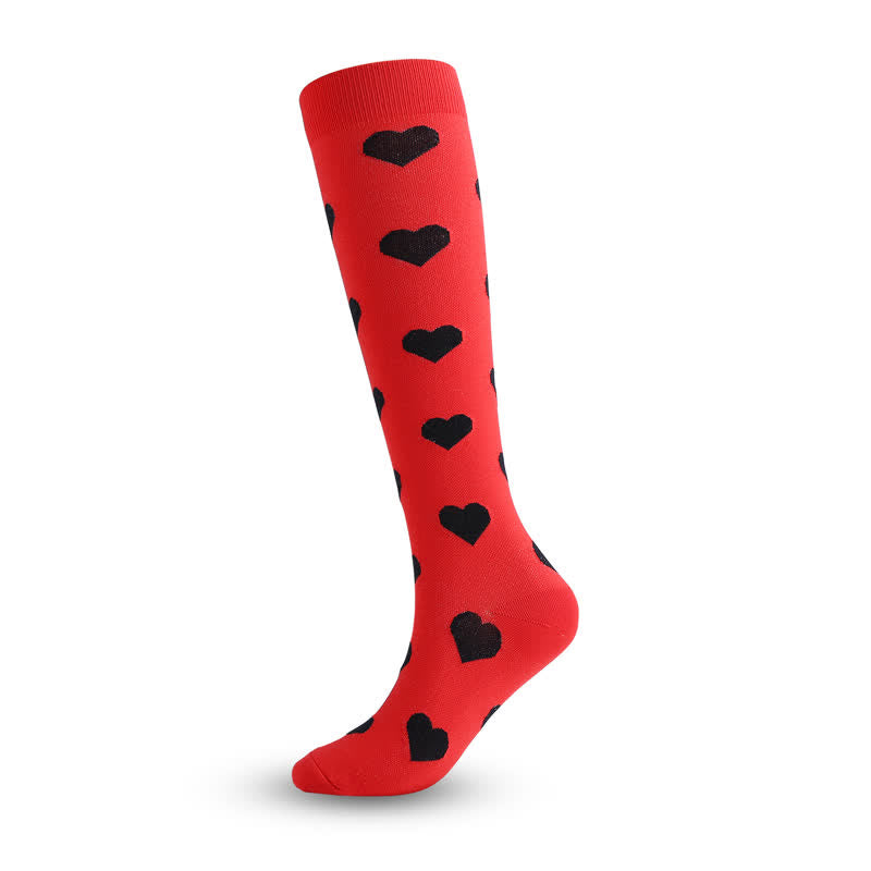 Chaussettes de compression colorées à losanges (5 paires)
