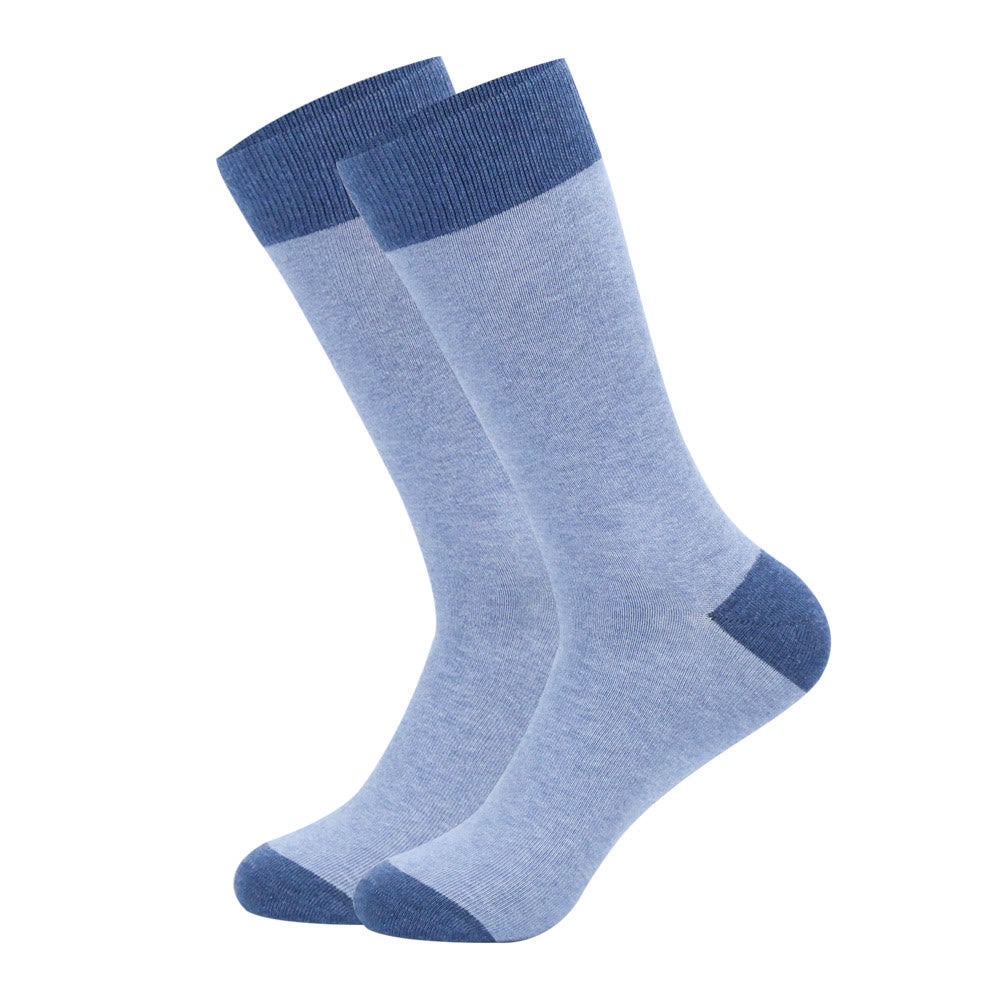 Chaussettes mi-mollet bicolores grande taille (6 paires)