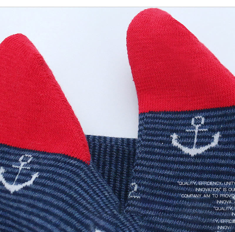 Chaussettes amusantes à motif de gouvernail (5 paires)