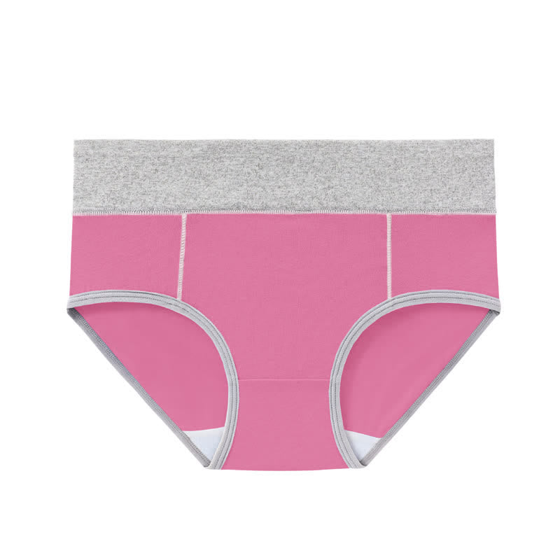 Culotte antibactérienne taille haute en coton grande taille (5 paires)