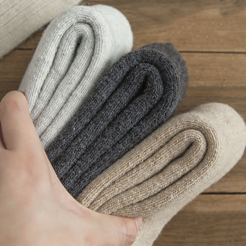 Chaussettes d'hiver épaisses, isolantes et chauffantes, grandes tailles (5 paires) - image 18