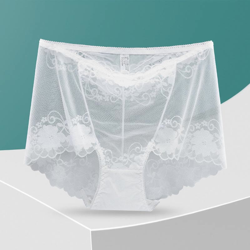 Culotte taille haute en dentelle creuse grande taille (5 paires)