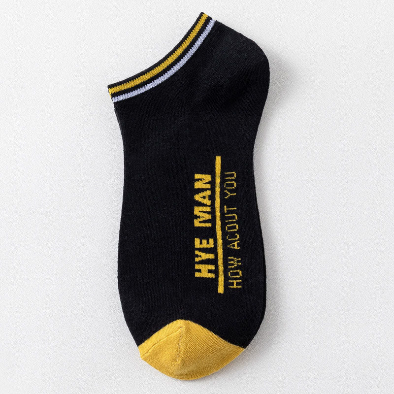 Chaussettes en coton à motif lettre et mollet large (3 paires)