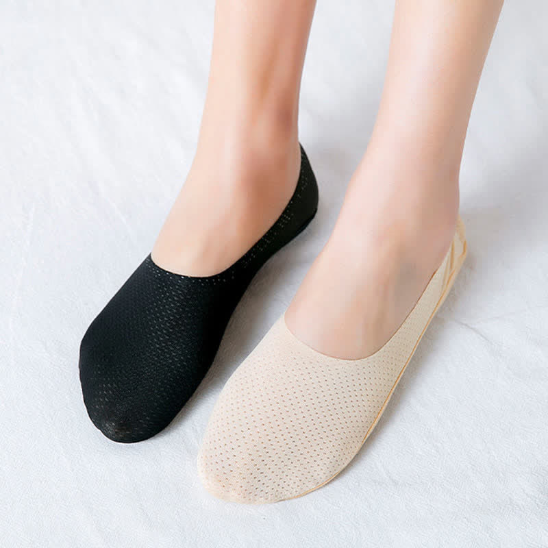 Chaussettes antidérapantes invisibles grande taille (5 paires)