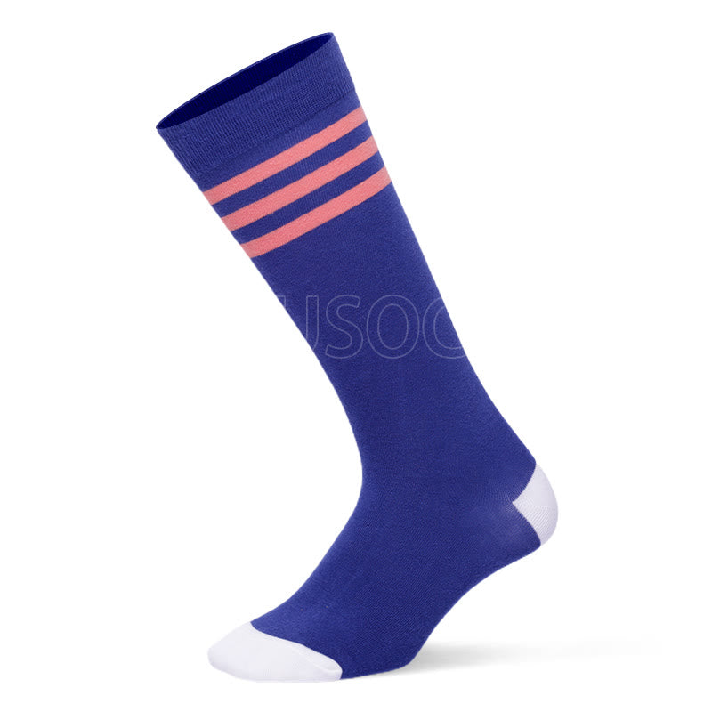Chaussettes de compression en coton de couleurs mélangées, grande taille (3 paires)