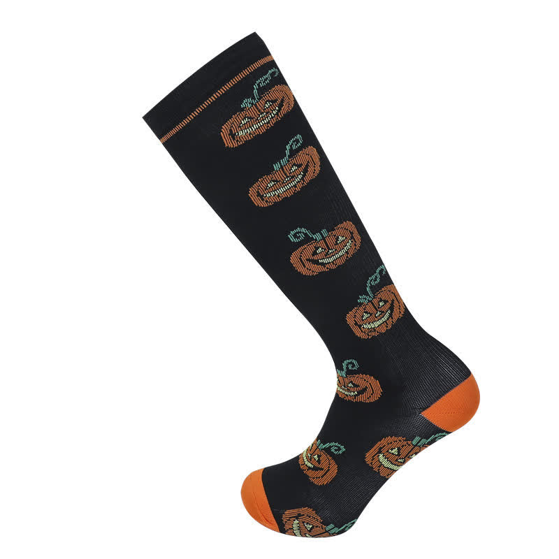 Chaussettes de compression confortables en coton pour Halloween (3 paires) - image 1