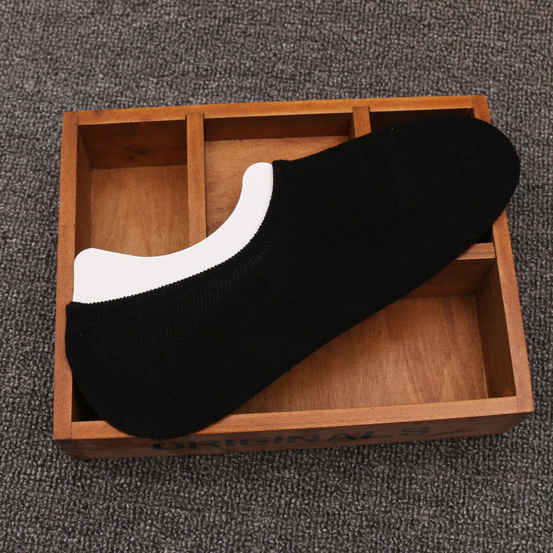 Chaussettes invisibles confortables en coton grande taille (6 paires)