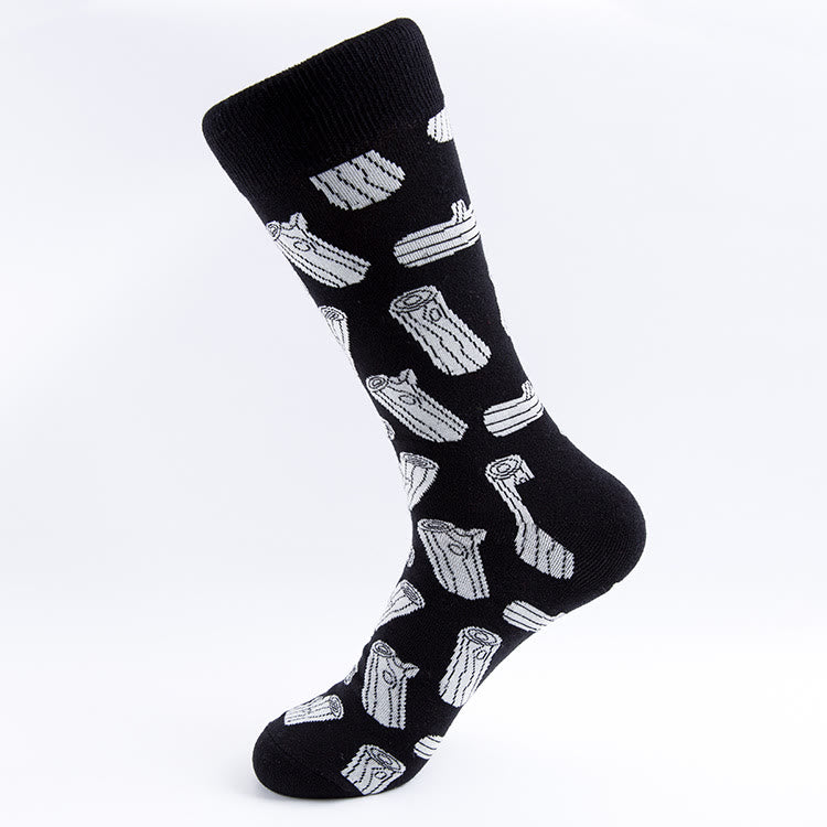 Chaussettes ras du cou à imprimé zèbre grande taille (5 paires)
