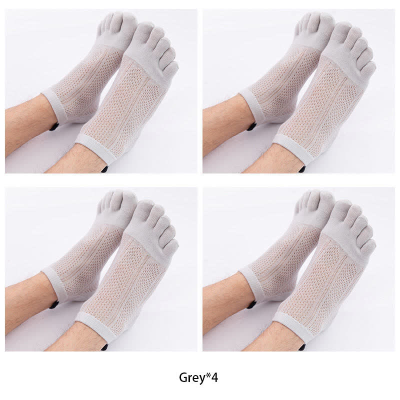 Chaussettes d'alignement en coton à cinq orteils grande taille (4 paires)