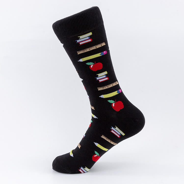 Chaussettes mi-mollet à imprimés d'outils grande taille (4 paires)