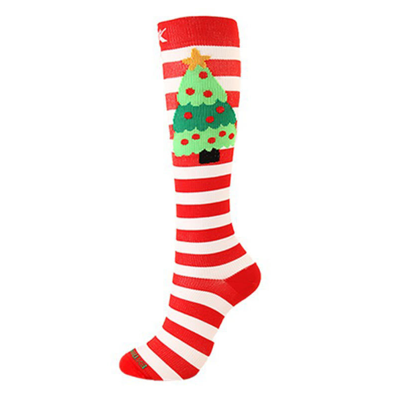 Chaussettes de compression montantes de Noël (6 paires) - image 6